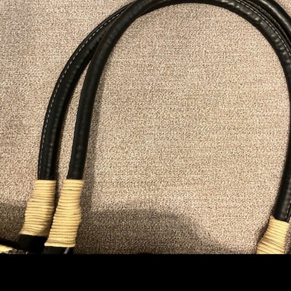 SONDRA ROBERTS SQUARED - Giraffe Print Tote Straw Handbag - Great Condition - Picture 7 of 16